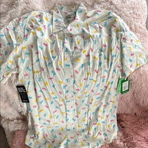 Tipsy Elves Men's NWT Peeps Party Peeple Button Down Shirt